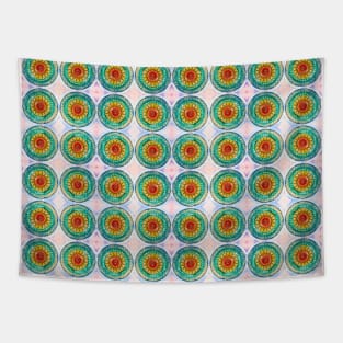 OM - Chakra Mandala - Rainbow - Charm Pattern Tapestry