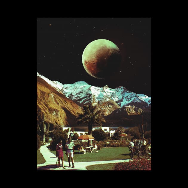 Pluto View Resort - Retro Futurism, Space Aesthetic, Vintage Sci-Fi by jessgaspar