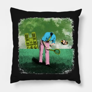 OBADIAH MUFTIFUMBLE - Delightful illustration of everyone's favourite headless tennis player ... OBADIAH MUFTIFUMBLE! Pillow