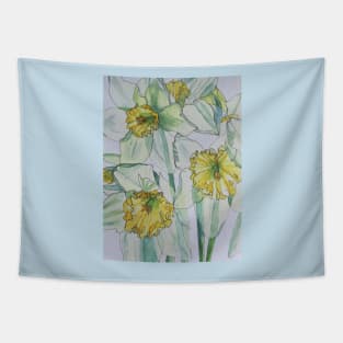 Daffodils watercolour painting Tapestry