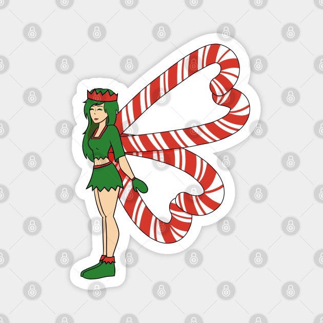 Candy Cane Fairy Elf Magnet by inatorinator