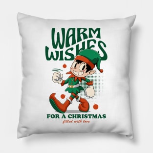 Warm Wishes Christmas Pillow