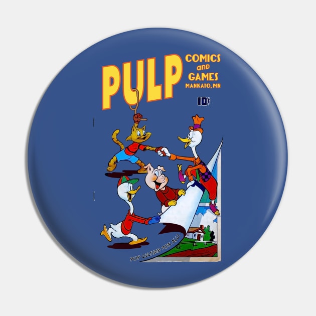 Pulp Cartoon Friends Pin by PULP Comics and Games
