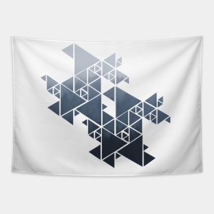 Geometry Triangles Misty Forest Tapestry