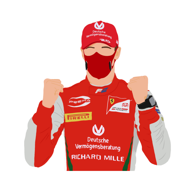 Mick Schumacher after winning the Formula 2 championship of 2020 by royaldutchness