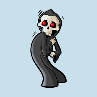 Grim Reaper Cartoon Design Scared T-Shirt