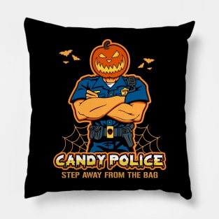 Candy Police Halloween Pillow