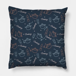 Cooking is a Pleasure Thing Pattern Pillow