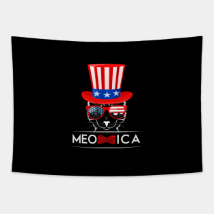 'Meowica Flag' Awesome July 4th Cats Gift Tapestry