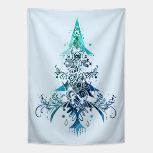 A Christmas tree spirit watercolor Tapestry