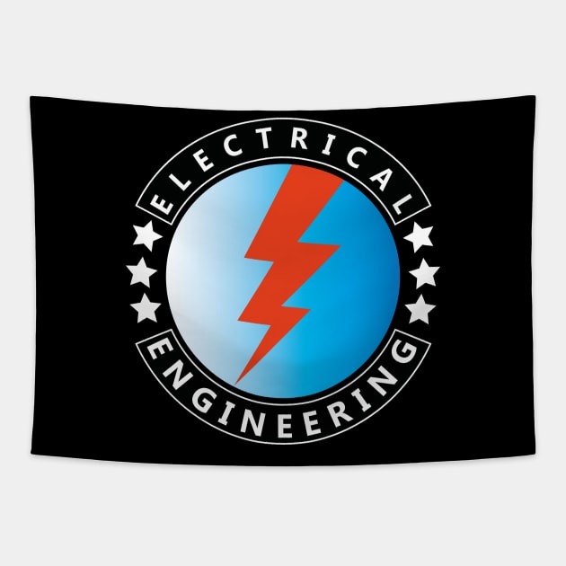 Electrical engineering logo electrician Tapestry by PrisDesign99