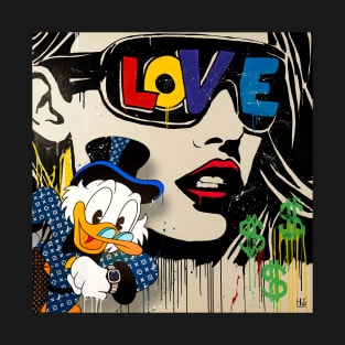 Scrooge McDuck pop art T-Shirt