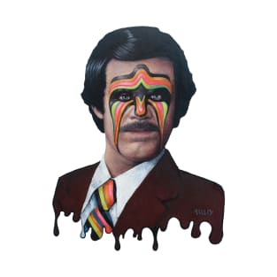 Ultimate Anchor | Ultimate Warrior x Ron Burgundy Mashup | Anchorman X War Paint | Original painting by Tyler Tilley | Bent Memories T-Shirt