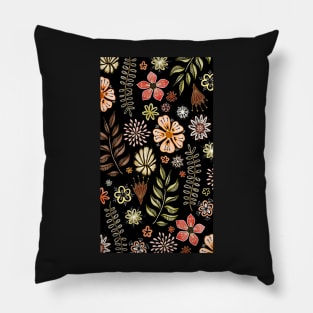 Cute Flowers Black Celestes Studio© Pillow