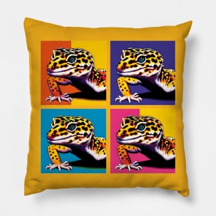 Pop Art Leopard Gecko - Cool Reptile Pillow