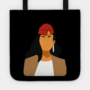 Madeira Island female no face illustration using the traditional folklore hat Tote