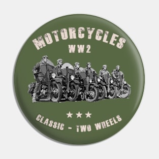 Classic vintage WW2 motorcycles Pin