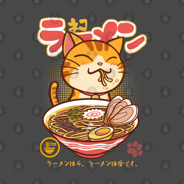 Neko Ramen (Orange Cat) by mankeeboi