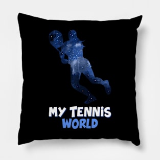 Tennis World Woman Pillow