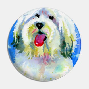 Coton de Tulear Watercolor - Dog Lovers Pin