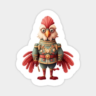 Chicken Christmas Nutcracker Magnet