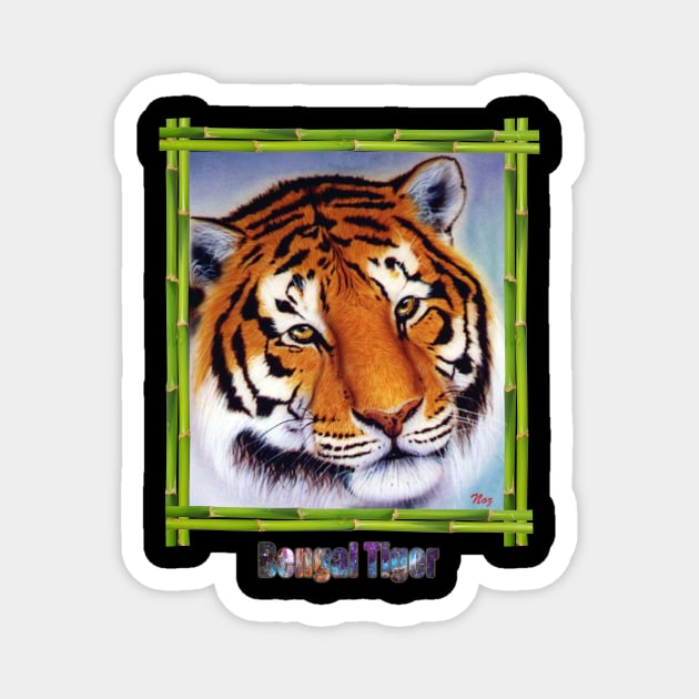 Bengal Tiger Magnet by Tees by Noz