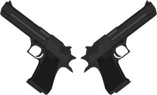 Duel Desert Eagles Magnet