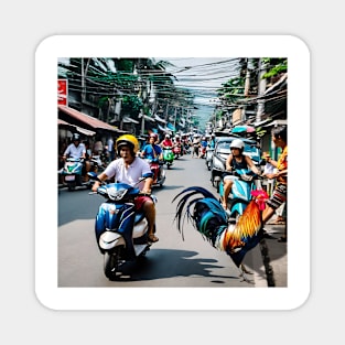 Philippines Scooter Scene Magnet