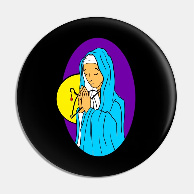 Virgin Mary Pin by LarsBeelzebub