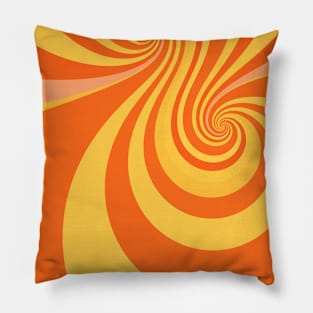 Earth Pastel Color Retro Twirl Pattern Pillow