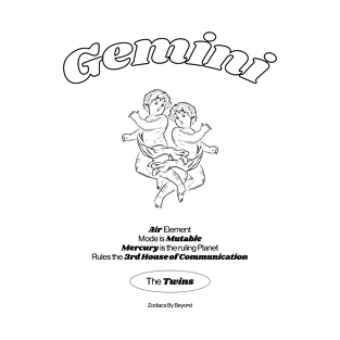 Gemini Zodiac Design T-Shirt