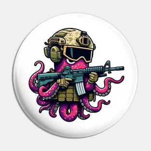 Tactical Octopus Adventure Tee: Where Intelligence Meets Style Pin