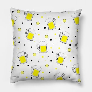 LOTS Of Frosty Mugs Of Beer For Beer Drinker. Pillow