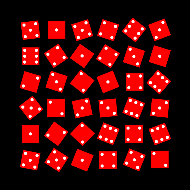 Lucky Red Las Vegas Dice Pattern by Brobocop