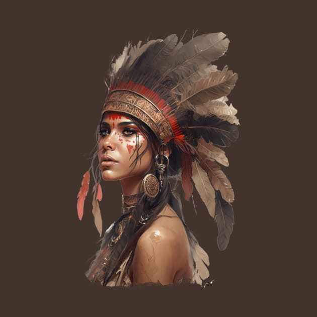Spirit of the Earth - Native American Woman by Snoe