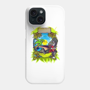 Tropical Summer Gorilla in Vacation Phone Case