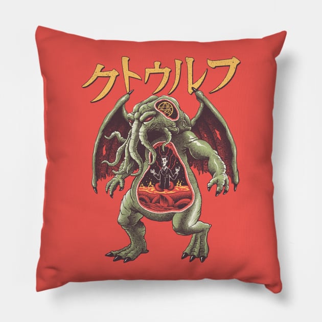 Kaiju Cthulhu Pillow by Vincent Trinidad Art