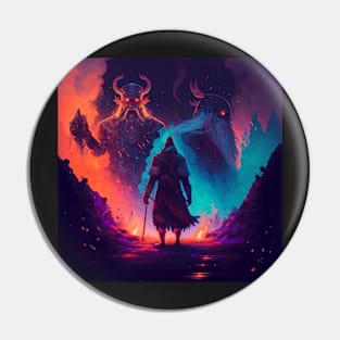 Valhalla Awaits Valheim Family Pin