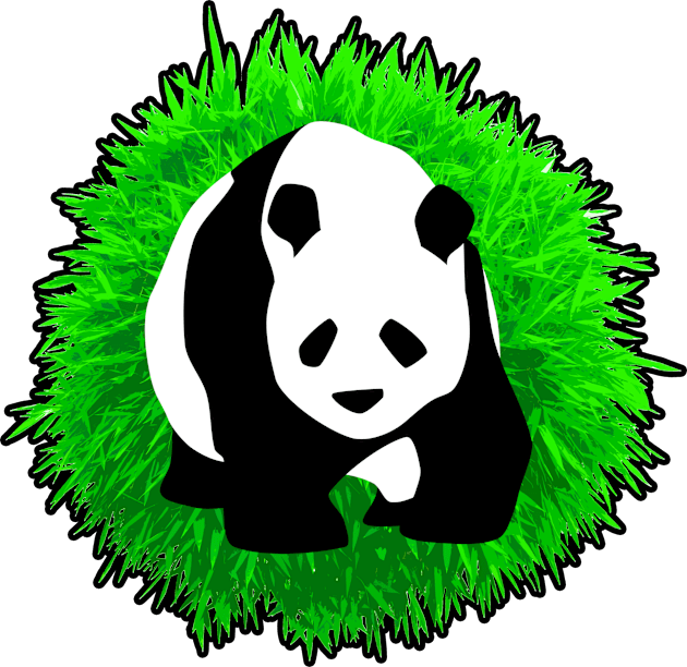 🐼 Cute Panda Illustration, Posed in front of a Bamboo Tree Kids T-Shirt by Pixoplanet