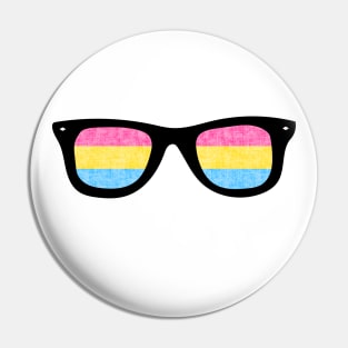 Pansexual Pride Flag Sun Glasses Design Pin