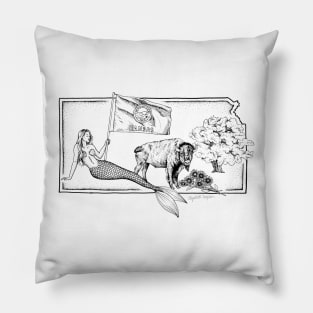 Kansas Mermaid Pillow