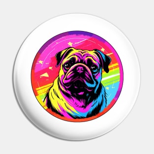 Pug Dog Pop Art Pin