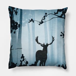 Watercolor forest Pillow