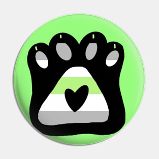 Agender Paw Print Pin