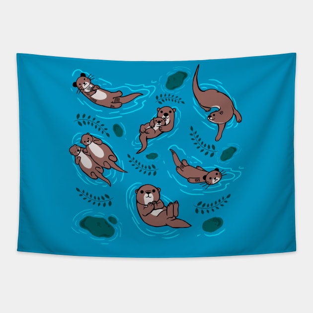 Significant Otter Love Tapestry by theglaze