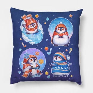 Penguins in winter (Pillows and Totes) Pillow
