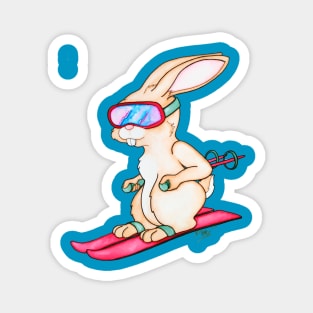 Ski Bunny Magnet