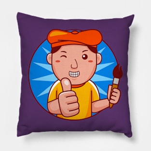 Artist Man Pillow