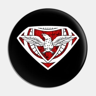 EagleMan Crest (White) Pin