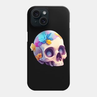 Cute Colorful Floral Skull Halloween Phone Case